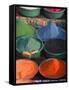 Selling Holy Color Powder at the Market, Puri, Orissa, India-Keren Su-Framed Stretched Canvas