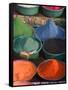 Selling Holy Color Powder at the Market, Puri, Orissa, India-Keren Su-Framed Stretched Canvas