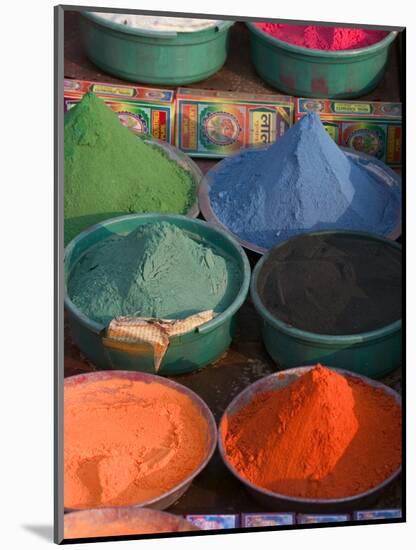 Selling Holy Color Powder at the Market, Puri, Orissa, India-Keren Su-Mounted Photographic Print