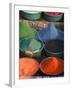 Selling Holy Color Powder at the Market, Puri, Orissa, India-Keren Su-Framed Photographic Print