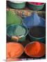 Selling Holy Color Powder at the Market, Puri, Orissa, India-Keren Su-Mounted Photographic Print