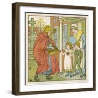 Selling Hot Cross Buns-Walter Crane-Framed Art Print