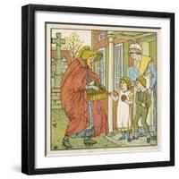 Selling Hot Cross Buns-Walter Crane-Framed Art Print