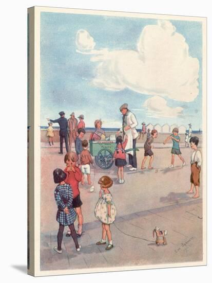 Selling Ice-Cream on the Promenade-Eve Garnett-Stretched Canvas