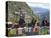 Selling Prayer Flags, Ganden Monastery, Near Lhasa, Tibet, China-Ethel Davies-Stretched Canvas