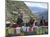 Selling Prayer Flags, Ganden Monastery, Near Lhasa, Tibet, China-Ethel Davies-Mounted Photographic Print