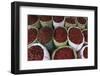 Selling Red Peppers at the Market, Pakokku, Magway Region, Myanmar-Keren Su-Framed Photographic Print