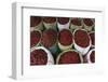 Selling Red Peppers at the Market, Pakokku, Magway Region, Myanmar-Keren Su-Framed Photographic Print