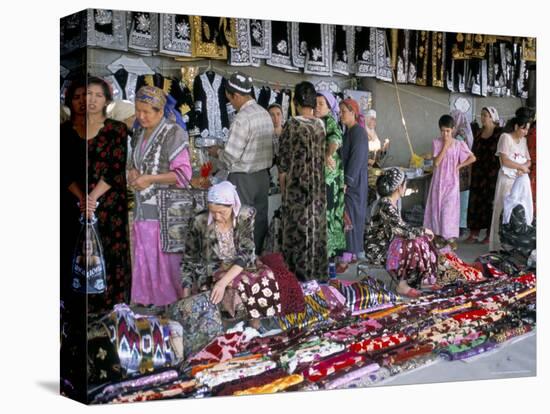 Selling Traditional Textiles for Weddings, Urgut, Uzbekistan, Central Asia-Occidor Ltd-Stretched Canvas