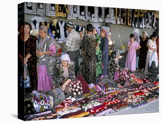 Selling Traditional Textiles for Weddings, Urgut, Uzbekistan, Central Asia-Occidor Ltd-Stretched Canvas