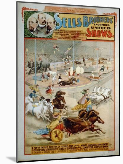 Sells Brothers' Enormous Shows, Ca 1885-null-Mounted Giclee Print