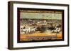 Sells Brothers' Enormous United Shows: Three Ring Circus-null-Framed Art Print