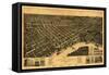Selma, Alabama - Panoramic Map-Lantern Press-Framed Stretched Canvas