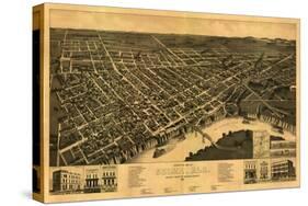 Selma, Alabama - Panoramic Map-Lantern Press-Stretched Canvas