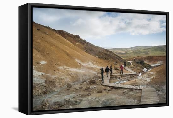 Seltun, Krysuvik Geothermal Area, Reykjanes Peninsula, Iceland, Polar Regions-Michael-Framed Stretched Canvas