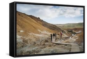 Seltun, Krysuvik Geothermal Area, Reykjanes Peninsula, Iceland, Polar Regions-Michael-Framed Stretched Canvas