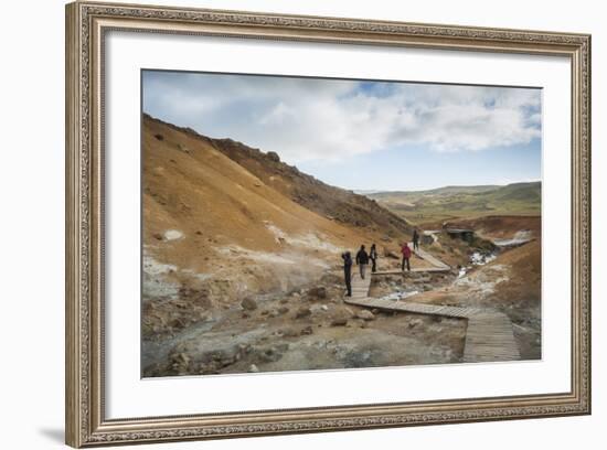 Seltun, Krysuvik Geothermal Area, Reykjanes Peninsula, Iceland, Polar Regions-Michael-Framed Photographic Print