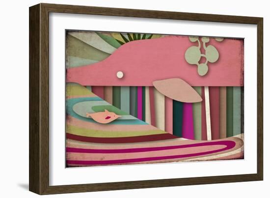 Selvática, Delfín Rosado Color-Belen Mena-Framed Giclee Print