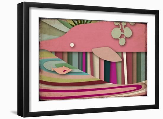 Selvática, Delfín Rosado Color-Belen Mena-Framed Giclee Print