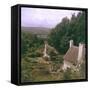 Selworthy Thatches-null-Framed Stretched Canvas