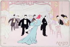 Gabriele D'Annunzio (1863-1938) Dancing with a Woman Above a Plate of Maccheroni (Colour Litho)-Sem-Giclee Print