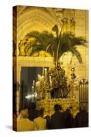 Semana Santa (Holy Week) Float with Image of Christ Outside Seville Cathedral-Stuart Black-Stretched Canvas