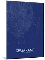 Semarang, Indonesia Blue Map-null-Mounted Poster