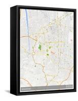 Semarang, Indonesia Map-null-Framed Stretched Canvas