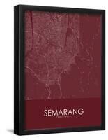 Semarang, Indonesia Red Map-null-Framed Poster