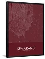 Semarang, Indonesia Red Map-null-Framed Poster