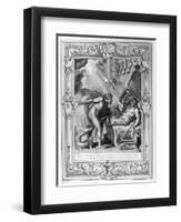 Semele Is Consumed by Jupiter's Fire, 1733-Bernard Picart-Framed Premium Giclee Print