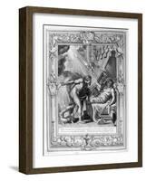 Semele Is Consumed by Jupiter's Fire, 1733-Bernard Picart-Framed Giclee Print