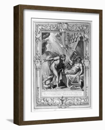 Semele Is Consumed by Jupiter's Fire, 1733-Bernard Picart-Framed Giclee Print