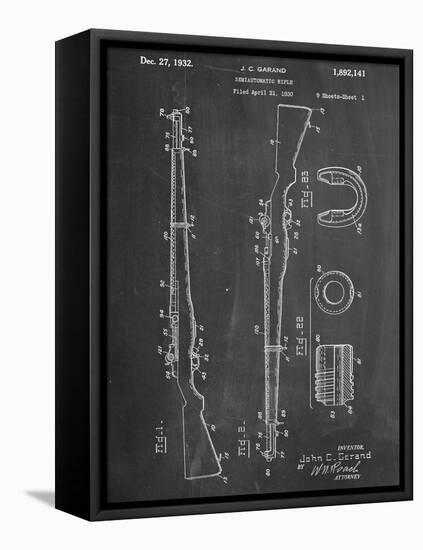 Semi Automatic Rifle Patent-null-Framed Stretched Canvas