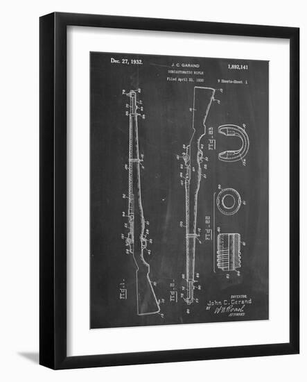 Semi Automatic Rifle Patent-null-Framed Art Print