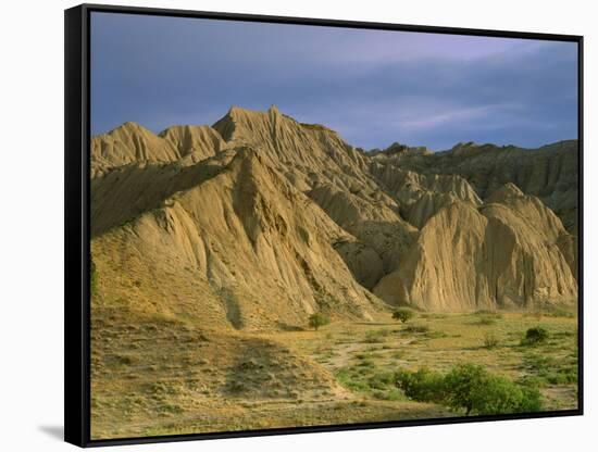 Semi Desert with Badlands, Border Area to Azerbaidjan, Vashlovani National Park, Georgia, May 2008-Popp-Framed Stretched Canvas