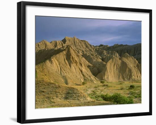 Semi Desert with Badlands, Border Area to Azerbaidjan, Vashlovani National Park, Georgia, May 2008-Popp-Framed Photographic Print