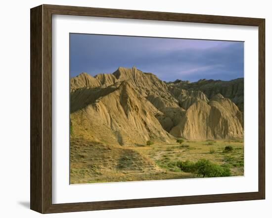 Semi Desert with Badlands, Border Area to Azerbaidjan, Vashlovani National Park, Georgia, May 2008-Popp-Framed Photographic Print