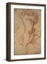 Semi-Nude Boy (Chalk on Paper)-Annibale Carracci-Framed Giclee Print