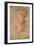 Semi-Nude Boy (Chalk on Paper)-Annibale Carracci-Framed Giclee Print