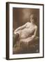 Semi-nude Woman with Dark Stockings and Pearls-null-Framed Art Print