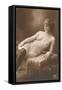 Semi-nude Woman with Dark Stockings and Pearls-null-Framed Stretched Canvas