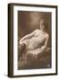 Semi-nude Woman with Dark Stockings and Pearls-null-Framed Art Print