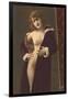 Semi-nude Woman with Robe-null-Framed Art Print