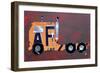 Semi Truck License Plate Art-Design Turnpike-Framed Giclee Print