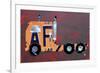 Semi Truck License Plate Art-Design Turnpike-Framed Giclee Print