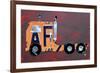 Semi Truck License Plate Art-Design Turnpike-Framed Giclee Print