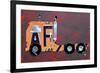 Semi Truck License Plate Art-Design Turnpike-Framed Giclee Print