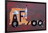 Semi Truck License Plate Art-Design Turnpike-Framed Giclee Print