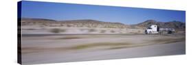 Semi-Truck on a Highway, Blurred Motion-null-Stretched Canvas